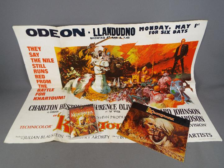 A UK Quad film poster 'Khartoum' (folded) printed by Lonsdale & Bartholomew,