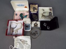 Silver - a good quality lot of costume jewellery to include Mackintosh bracelet,