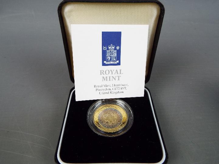 Three Royal Mint silver proof Piedfort coins, - Image 2 of 4