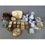 Clock Parts - A mixed lot of vintage clocks and clock parts to include Smiths Sectric, Ingersoll,