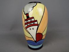 A Lorna Bailey vase in the Cruise pattern,