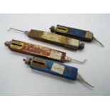 Four vintage tension gauges by G.E.C and similar.