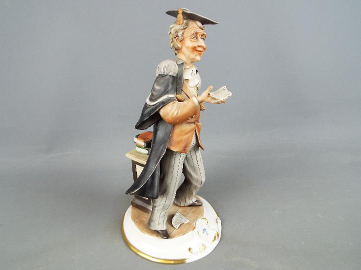 A good quality capodimonte figurine depicting a lawyer, signed, - Image 4 of 5