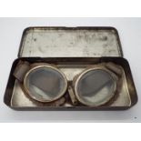 A pair of World War Two (WWll) pilot's goggles