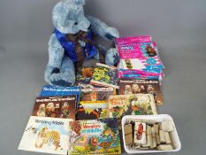 A lot to include cigarette and tea cards, in albums and loose, a blue plush 'Bobby Bear' and other.