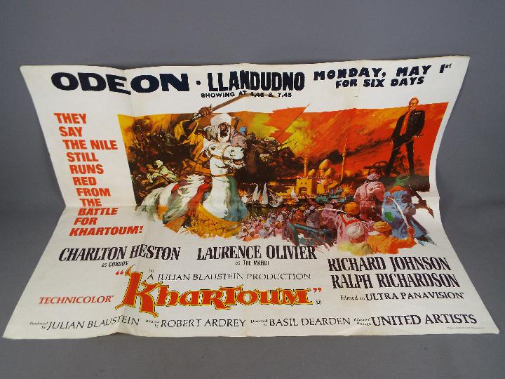 A UK Quad film poster 'Khartoum' (folded) printed by Lonsdale & Bartholomew, - Image 2 of 3