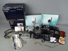 Photography - A quantity of photographic equipment and cameras to include Yashica, Panasonic,