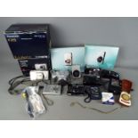 Photography - A quantity of photographic equipment and cameras to include Yashica, Panasonic,