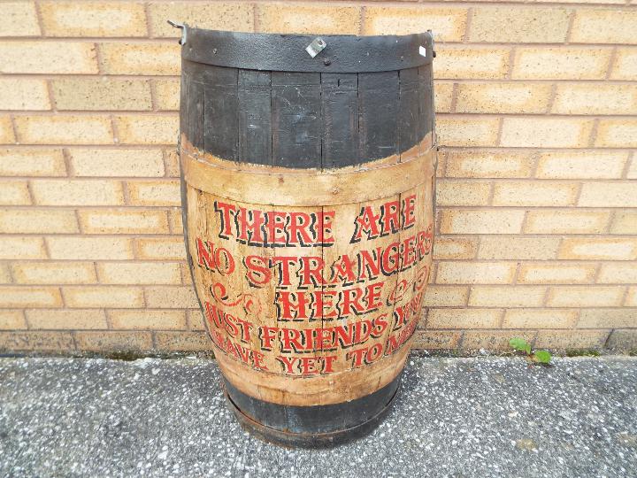 A vintage half barrel,