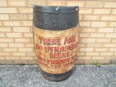 A vintage half barrel,