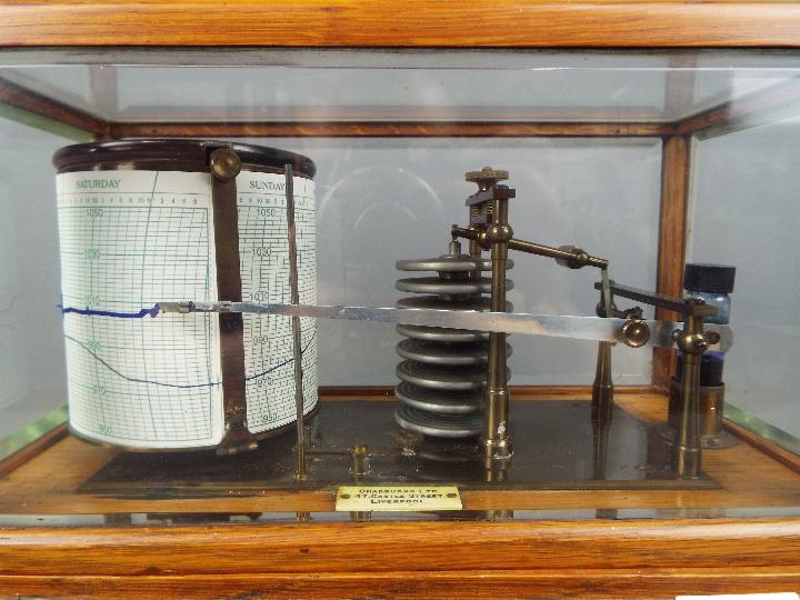 A Chadburns Ltd, Liverpool cased barograph, - Image 2 of 5