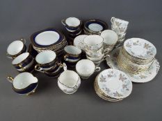 A collection of tea wares comprising Paragon 'Enchantment' pattern and Anchor China in blue and