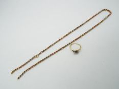 Scrap gold - A 9ct gold necklace (A/F) approximately 3.