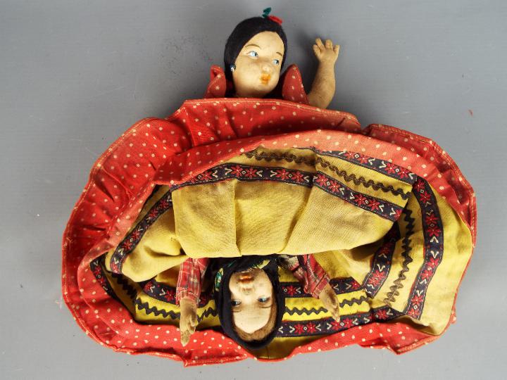 Lenci topsy turvy doll in traditional Spanish costume, Italian, circa 1930. - Image 3 of 7