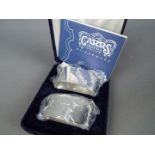 Two hallmarked silver napkin rings, Sheffield assay by Carrs of Sheffield, unused,