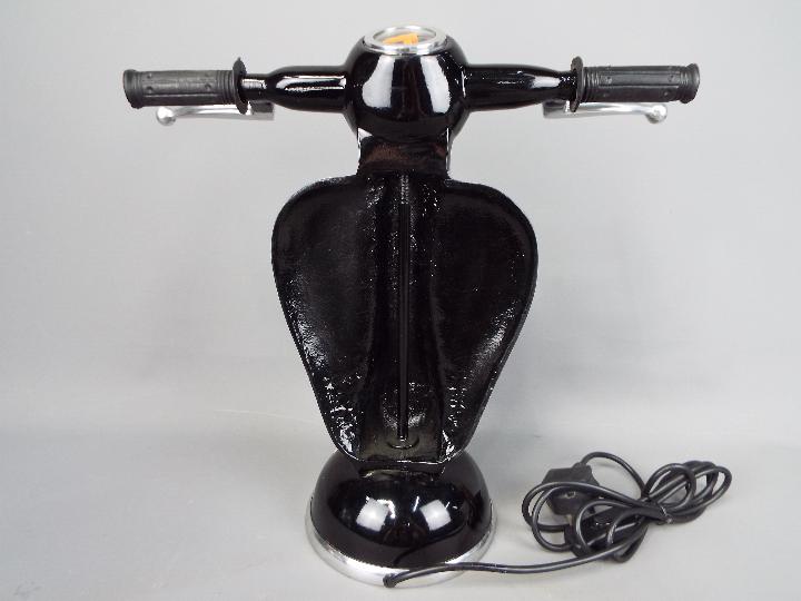 A black novelty table lamp in the form of a Vespa, - Image 2 of 3