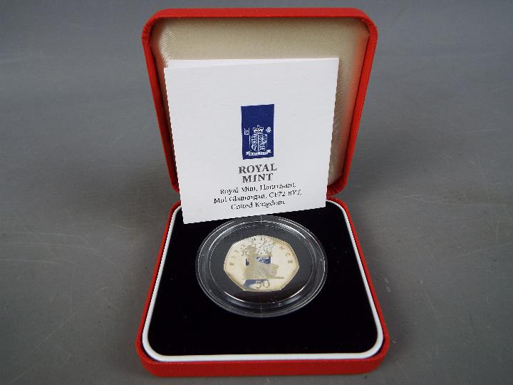 Three Royal Mint silver proof Piedfort coins, - Image 3 of 4