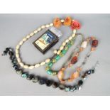 Fashion Jewellery - three unusual evening necklaces,