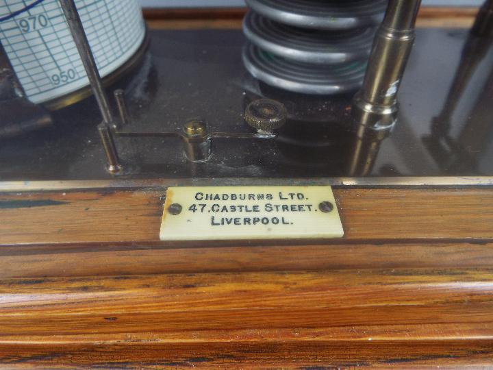 A Chadburns Ltd, Liverpool cased barograph, - Image 4 of 5