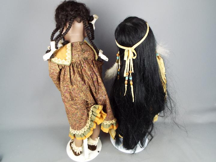 Rubert American Dolls- Two costumed porcelain dolls " Flossie" 1995, - Image 7 of 7