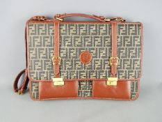 A Fendi 'FF' satchel, approximately 33 cm x 43 cm.