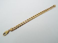 A 9ct gold curb chain bracelet, stamped 375, approximately 21.5 cm (l) and 29 grams all in.