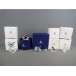 Swarovski - Six Swarovski figures, animals and Christmas related, predominantly boxed.