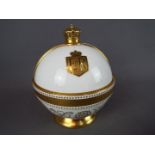 A limited edition Minton China orb Crowning of the Queen in 1973,