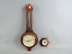 Two barometers including a Short & Mason example.