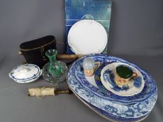 A mixed lot to include ceramics, glassware,