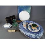 A mixed lot to include ceramics, glassware,