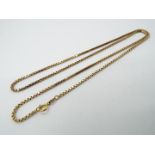 An Italian 9ct gold box chain necklace, stamped 375, 56 cm (l) and approximately 9.6 grams all in.