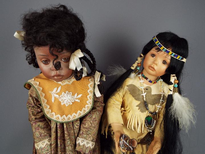 Rubert American Dolls- Two costumed porcelain dolls " Flossie" 1995, - Image 2 of 7