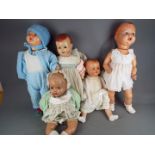 Vintage Dolls - Collection of large composite dolls, some in original clothing.