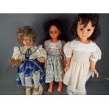Vintage dolls - Three tall dolls, one composite headed doll,