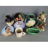 A small mixed lot of ceramics to include a Shorter & Sons twin handled,