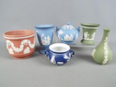 Wedgwood - A small collection of Wedgwood Jasperware and similar, various colours.