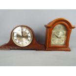 Two modern mantel clocks, one a Bentima, the other an Acctim.