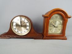 Two modern mantel clocks, one a Bentima, the other an Acctim.