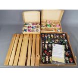 Thomas Pacconi hand blown Christmas ornaments in wooden box with certificate of authenticity