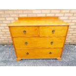 A chest of two over two drawers measuring approximately 85 cm x 99 cm x 55 cm.
