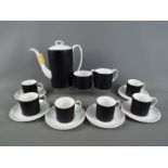 Susie Cooper for Wedgwood coffee service for six in the 'Contrast' pattern.