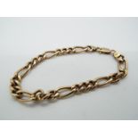 An Italian 9ct gold bracelet, stamped 375 with import mark for London,