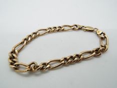 An Italian 9ct gold bracelet, stamped 375 with import mark for London,