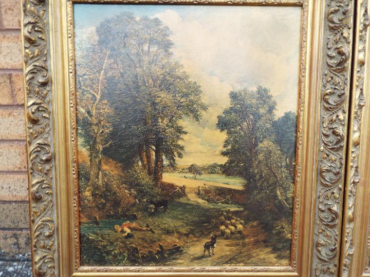 Two ornately framed oleographs by Fiehl Reproductions, - Image 3 of 3