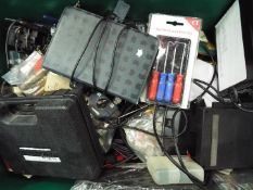 A large quantity of tools, CB Radio equipment, cables and other.