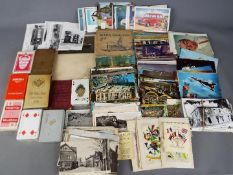 Mixed lot to include postcards, WWI silk postcards, Cunard White Star R.M.