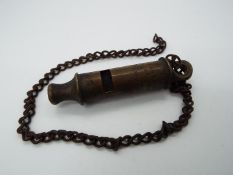 A 19th century Henry Arthur Ward, Birmingham, 'Standard Police Or Fire' whistle.