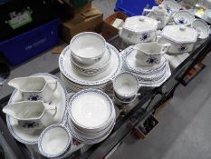 A quantity of Adams 'Baltic' pattern ironstone dinner and tea ware, approximately 65 pieces.