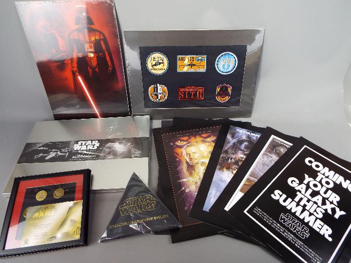 Star Wars - A collection of Star Wars collector items to include a Masterworks Lithographic Print
